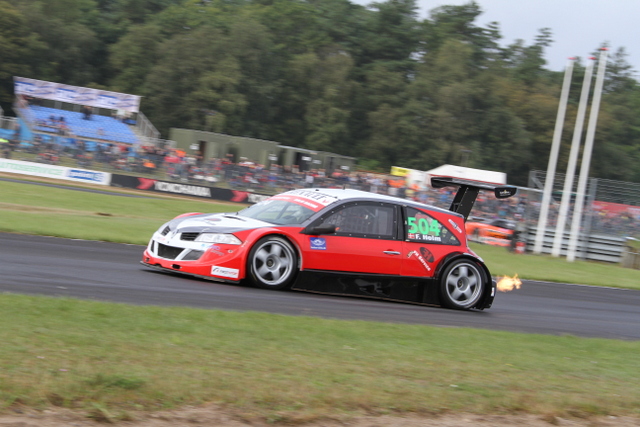 Frederik Holm i Renault Megane blev med en god indsats på Jyllandsringen Nordisk mester i Gruppe 1.
(Foto: Keld Dohm)